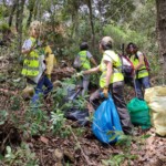 Retirada de deixalles a l'entorn del riu Ripoll, a l'àrea de les Arenes